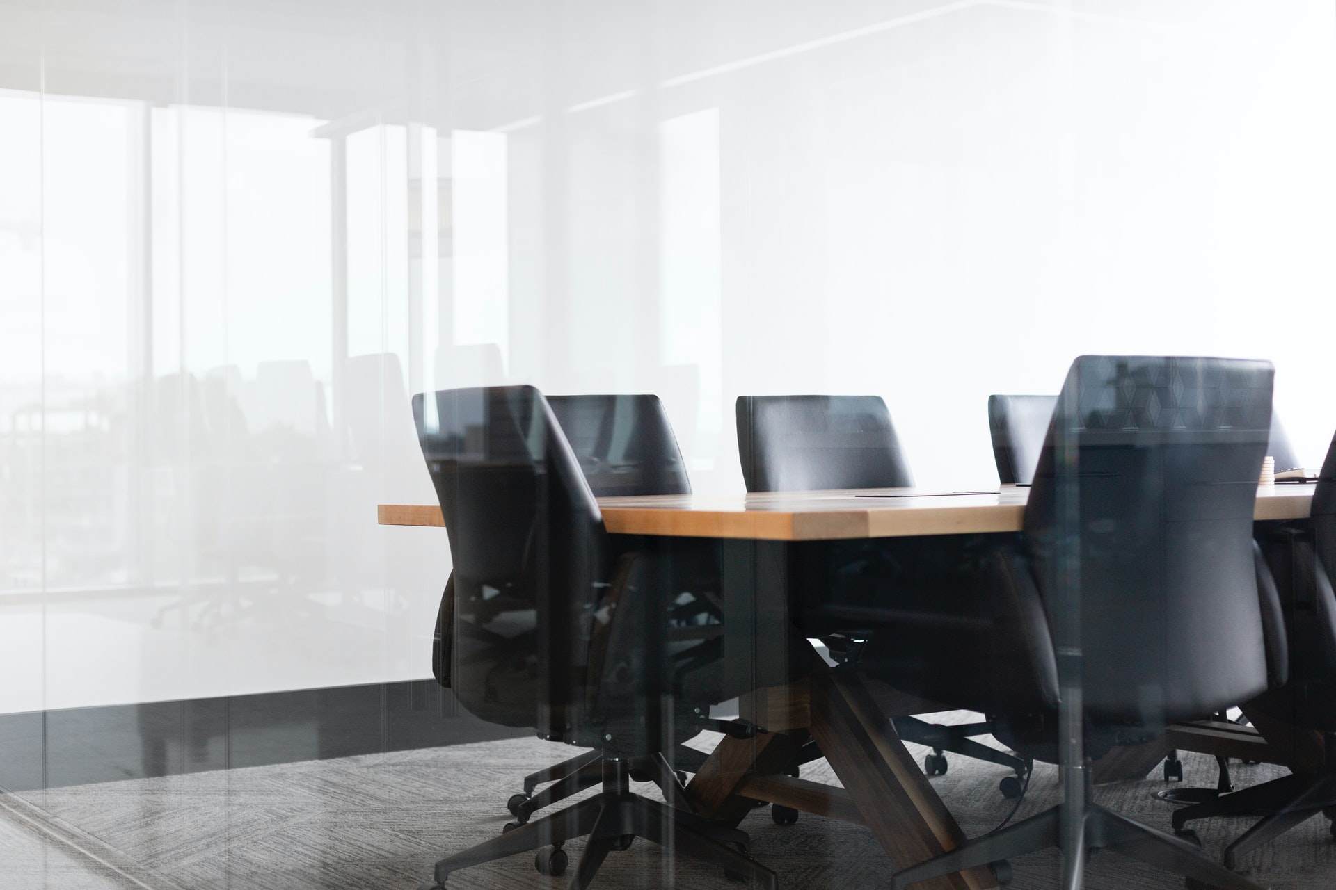 Boardroom table and chairs