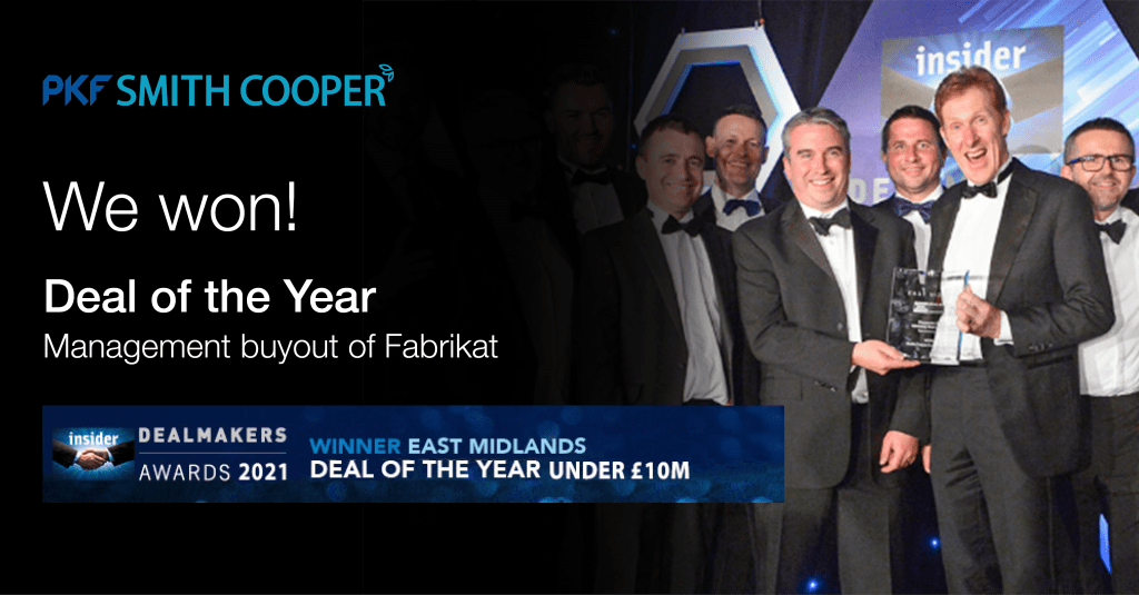 Corporate Finance team celebrate their deal of the year win at Insider Awards